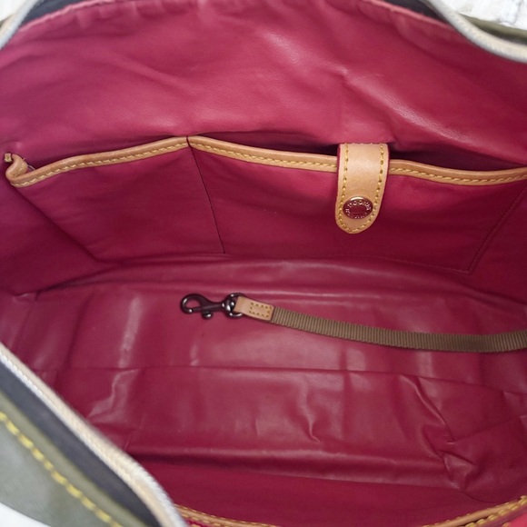 Dooney and Bourke Olive Green Rebecca Pebble Grain Hobo Bag - Picture 6 of 11